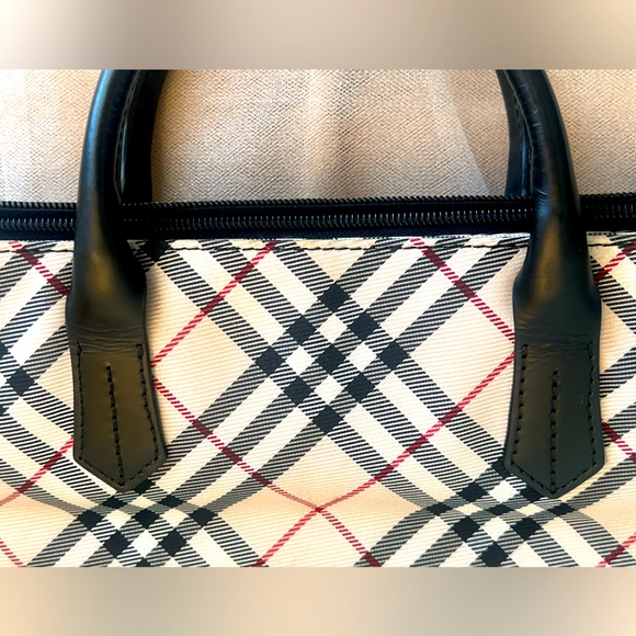 【☆JAPAN☆】Auth Burberry Blue Label Beige Nova Check Top Handle Handbag - Picture 7 of 15